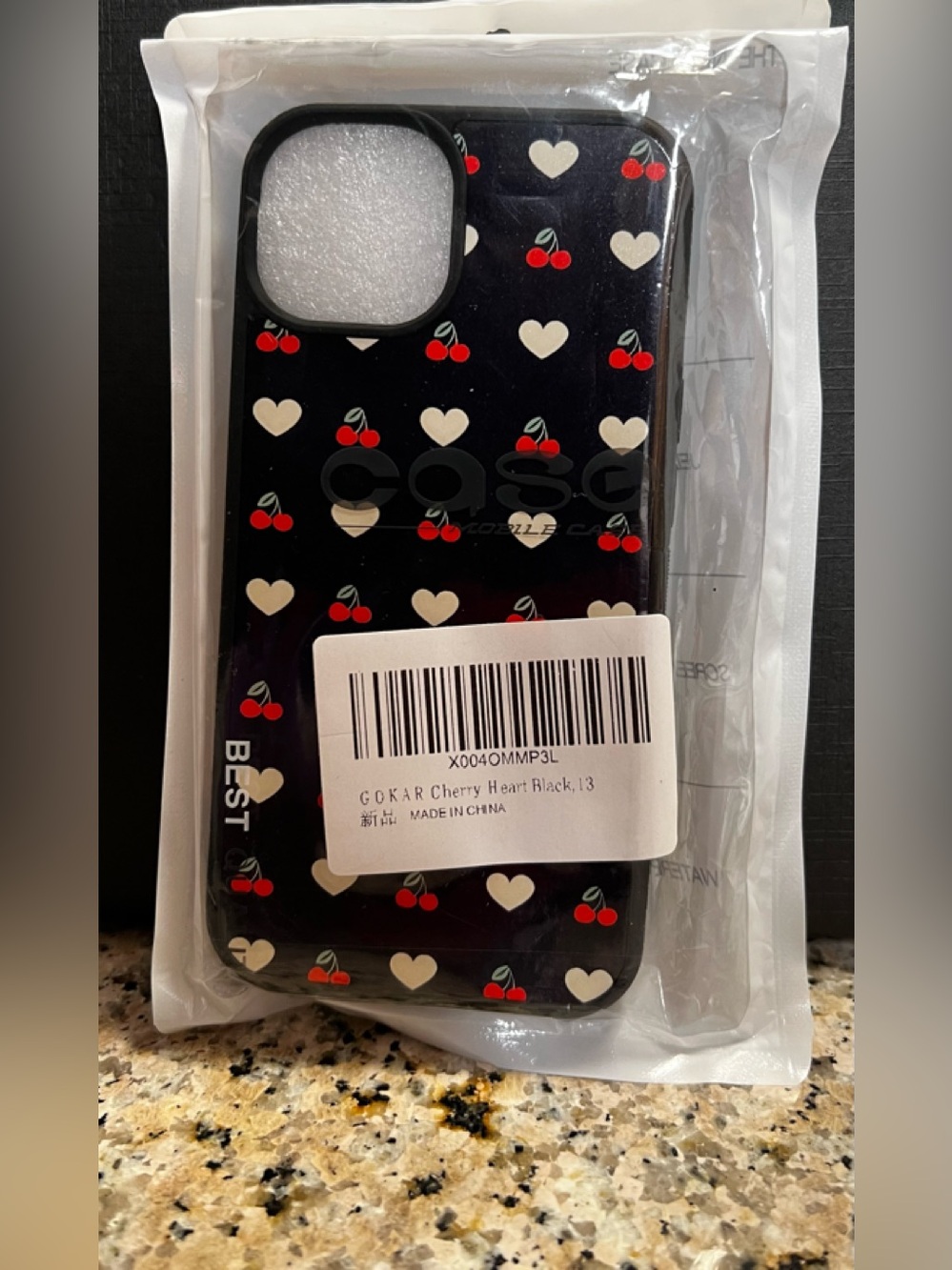 Black Cherry Heart Phone Case for IPhone 13 New